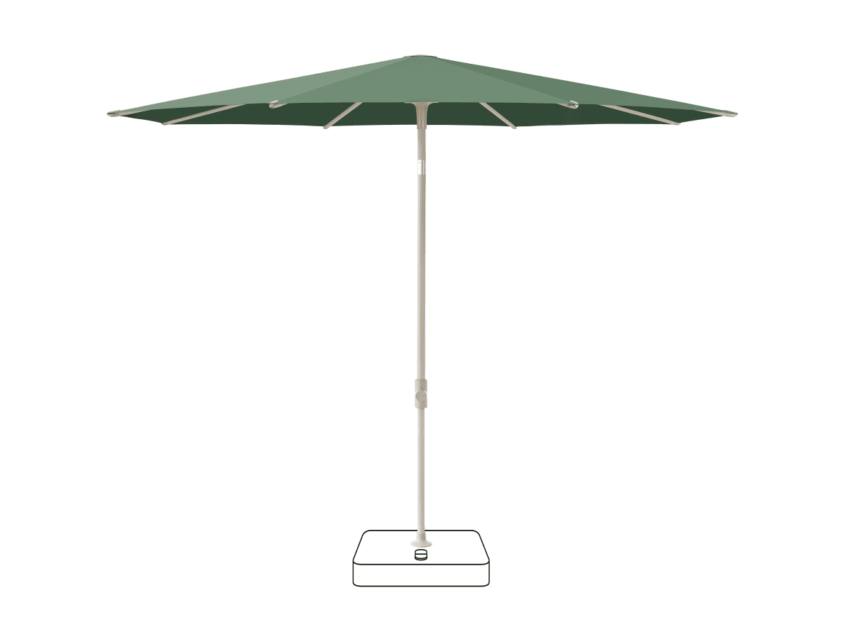 Glatz Parasol VITA Piana rond Cat.5 677 Nile Gris soie