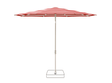 Glatz Parasol VITA Piana rond Cat.5 800 Red Stripe Gris soie