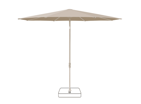 Glatz Parasol VITA Piana rond Cat.5 803 Linen Gris soie