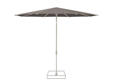 Glatz Parasol VITA Piana rond Cat.5 806 Forge Gris soie