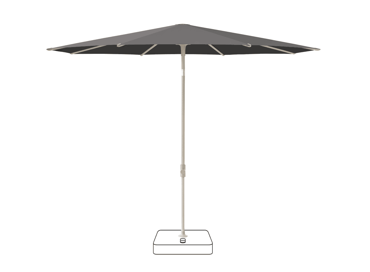 Glatz Parasol VITA Piana rond Cat.5 807 Lava Gris soie