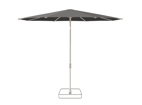 Glatz Parasol VITA Piana rond Cat.5 807 Lava Gris soie