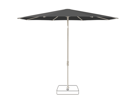 Glatz Parasol VITA Piana rond Cat.5 809 Midnight Gris soie