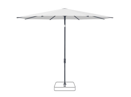 Glatz Parasol VITA Piana rond Cat.5 500 Plaster Anthracite