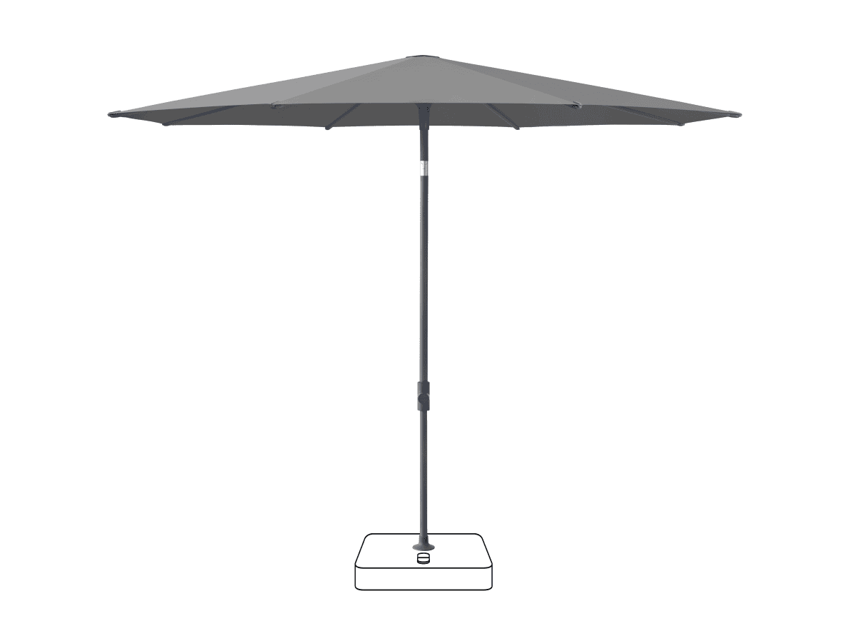 Glatz Parasol VITA Piana rond Cat.5 502 Thunder Anthracite
