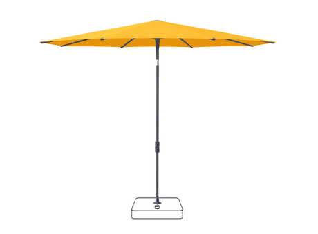 Glatz Parasol VITA Piana rond Cat.5 514 Corn Anthracite