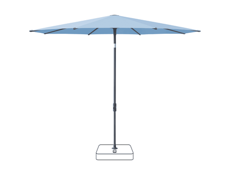 Glatz Parasol VITA Piana rond Cat.5 515 Cloud Anthracite