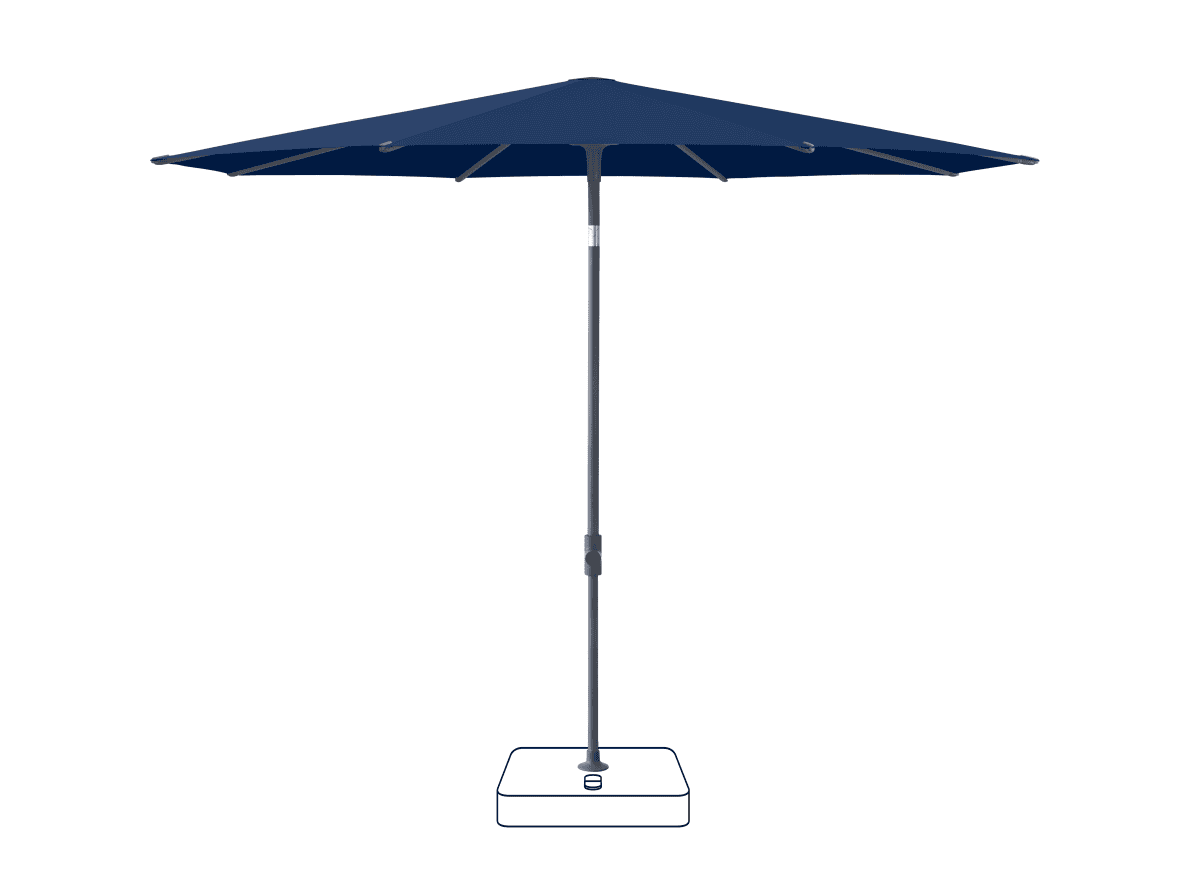 Glatz Parasol VITA Piana rond Cat.5 530 Atlantic Anthracite