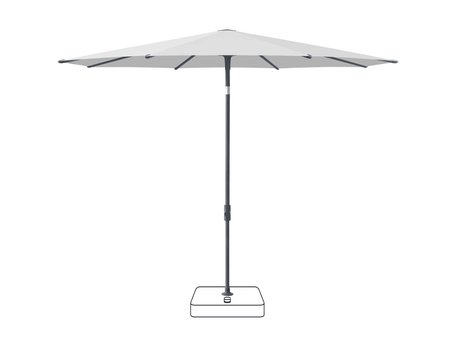 Glatz Parasol VITA Piana rond Cat.5 550 Cement Anthracite