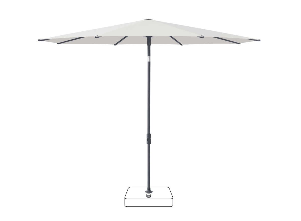 Glatz Parasol VITA Piana rond Cat.5 556 Alabaster Anthracite