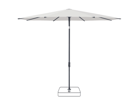 Glatz Parasol VITA Piana rond Cat.5 556 Alabaster Anthracite