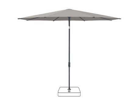 Glatz Parasol VITA Piana rond Cat.5 558 Steel Anthracite