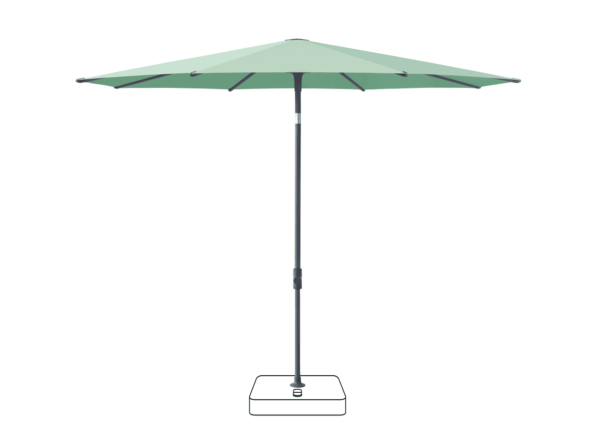 Glatz Parasol VITA Piana rond Cat.5 581 Jade Anthracite