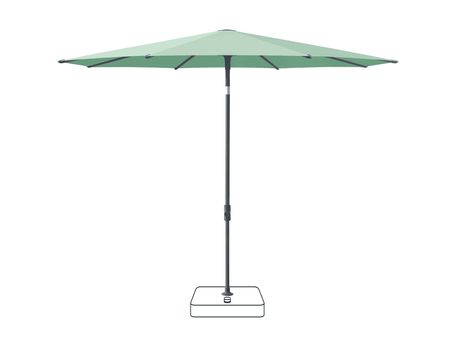 Glatz Parasol VITA Piana rond Cat.5 581 Jade Anthracite