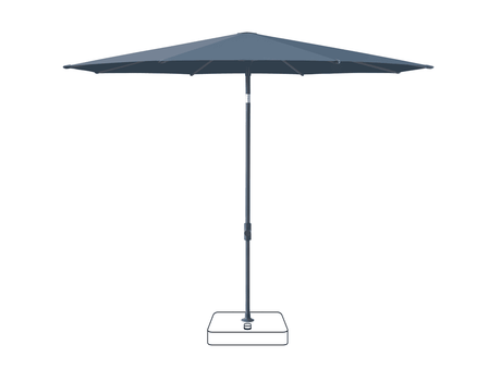 Glatz Parasol VITA Piana rond Cat.5 600 Wave Anthracite