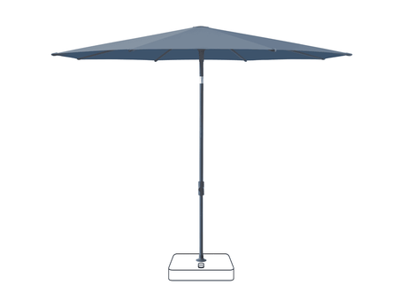 Glatz Parasol VITA Piana rond Cat.5 601 Waterfall Anthracite