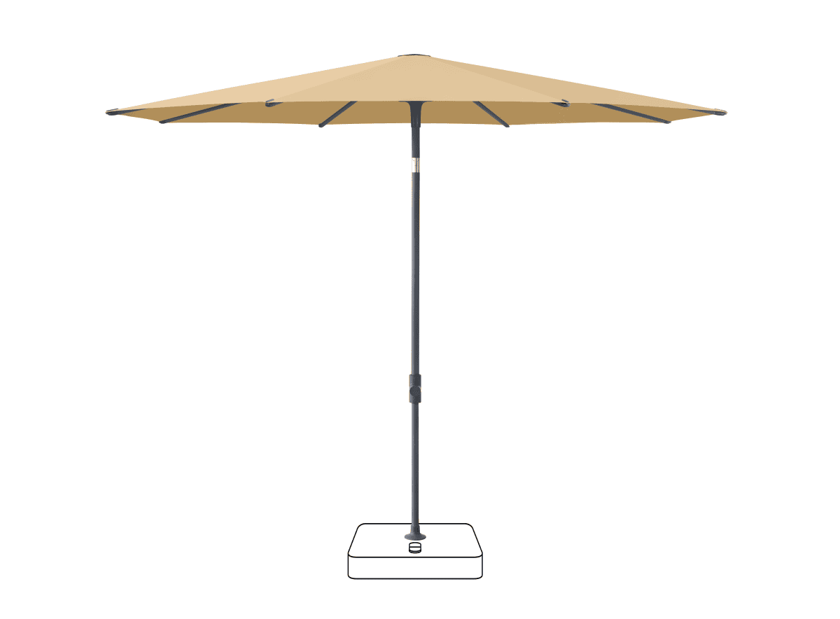 Glatz Parasol VITA Piana rond Cat.5 604 Cereal Anthracite