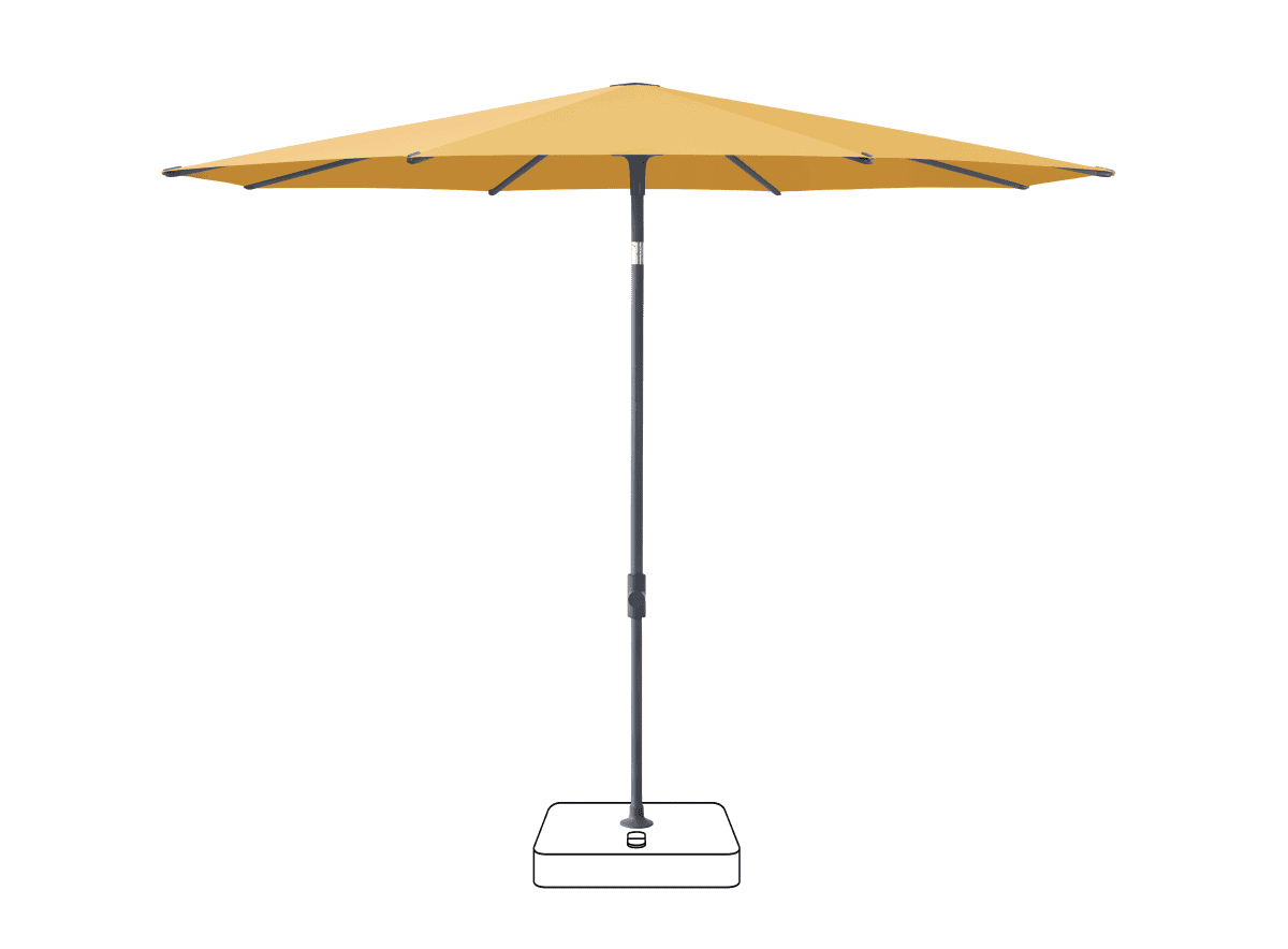 Glatz Parasol VITA Piana rond Cat.5 617 Safran Anthracite