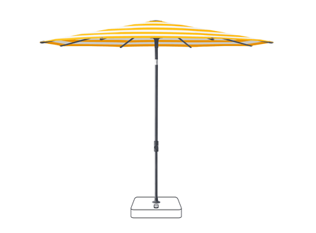 Glatz Parasol VITA Piana rond Cat.5 624 Yellow Stripe Anthracite
