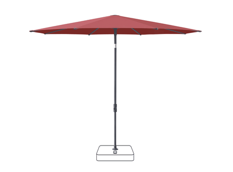 Glatz Parasol VITA Piana rond Cat.5 637 Cherry Anthracite