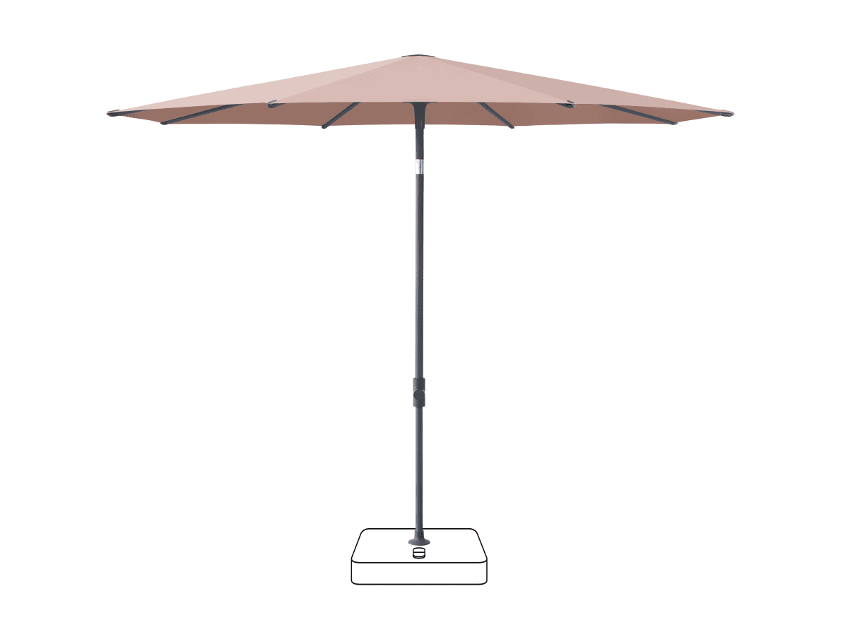 Glatz Parasol VITA Piana rond Cat.5 639 Blush Anthracite