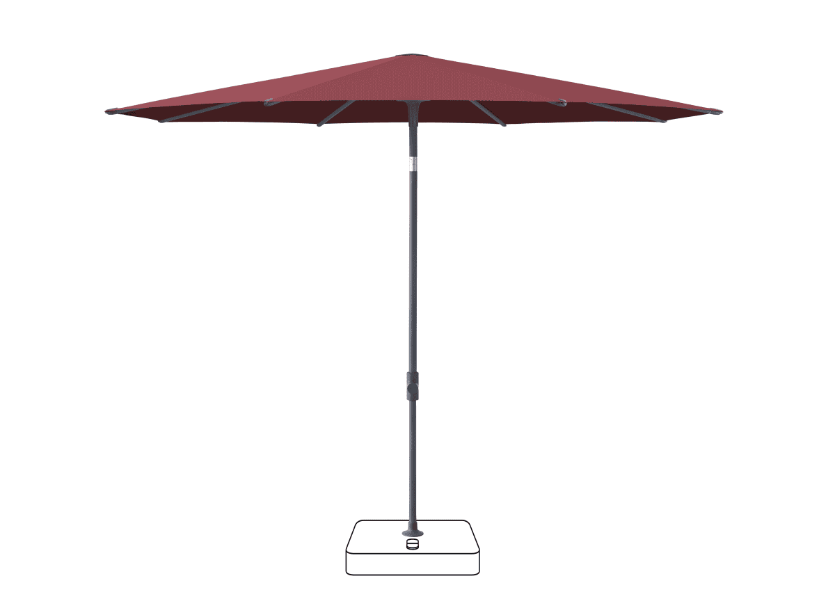 Glatz Parasol VITA Piana rond Cat.5 644 Merlot Anthracite