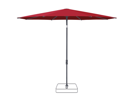 Glatz Parasol VITA Piana rond Cat.5 646 Rubino Anthracite