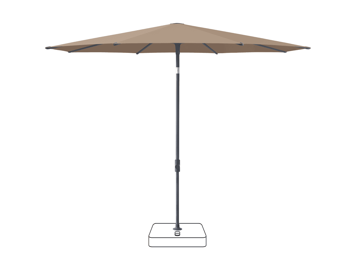 Glatz Parasol VITA Piana rond Cat.5 650 Camel Anthracite