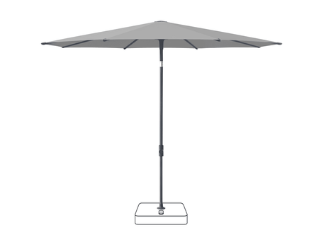 Glatz Parasol VITA Piana rond Cat.5 652 Silver Anthracite