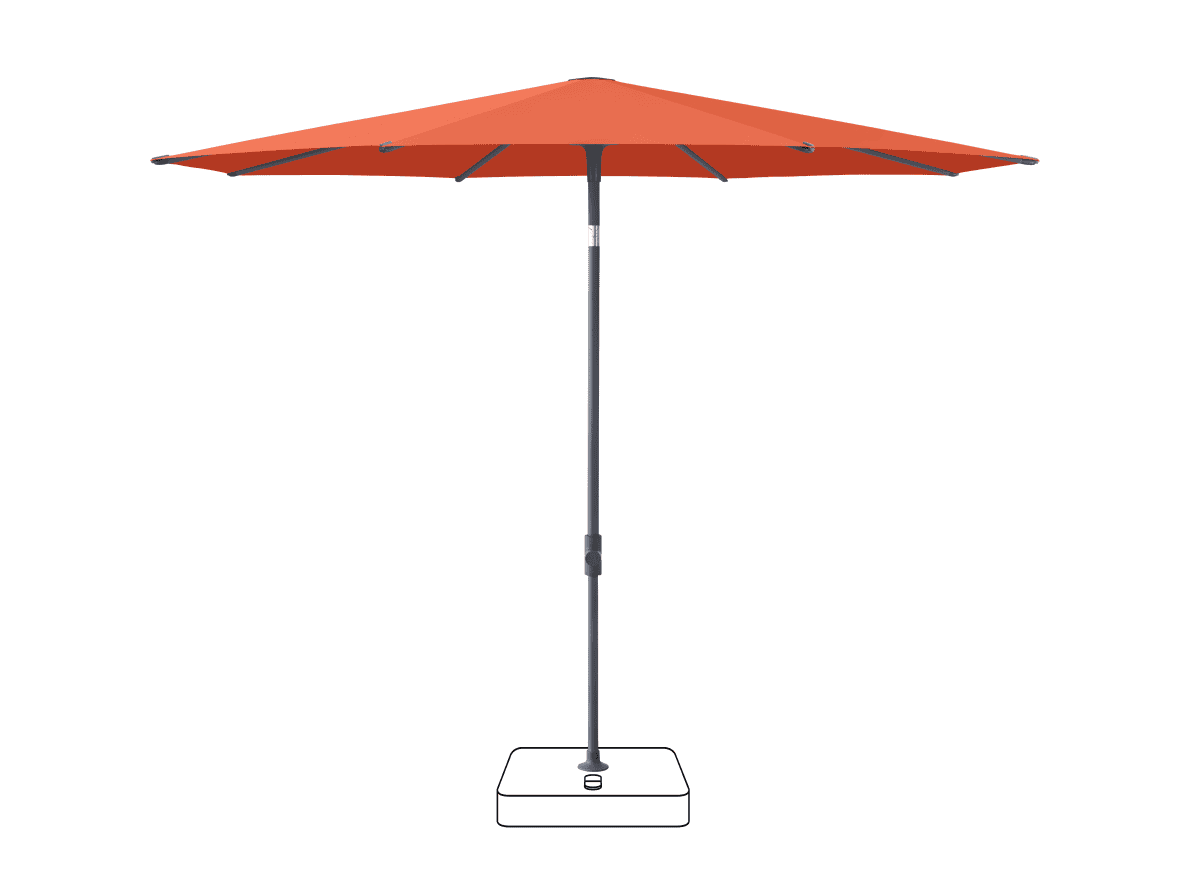 Glatz Parasol VITA Piana rond Cat.5 660 Papaya Anthracite