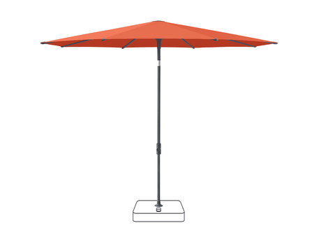 Glatz Parasol VITA Piana rond Cat.5 660 Papaya Anthracite