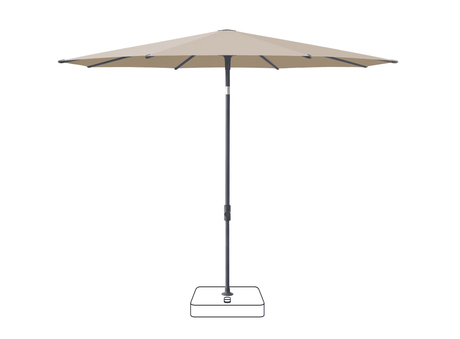 Glatz Parasol VITA Piana rond Cat.5 803 Linen Anthracite
