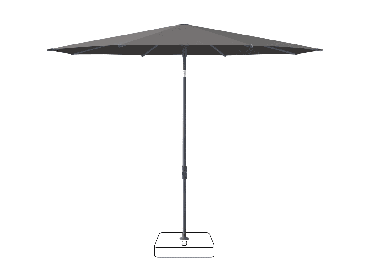 Glatz Parasol VITA Piana rond Cat.5 807 Lava Anthracite