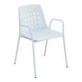 Schaffner Bermuda Fauteuil repas avec accoudoirs tubes ronds – Bleu Pastel 51 / Bleu Pastel 51