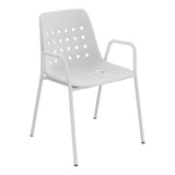 Schaffner Bermuda Fauteuil repas avec accoudoirs tubes ronds – Gris Argent 78 / Gris Argent 78