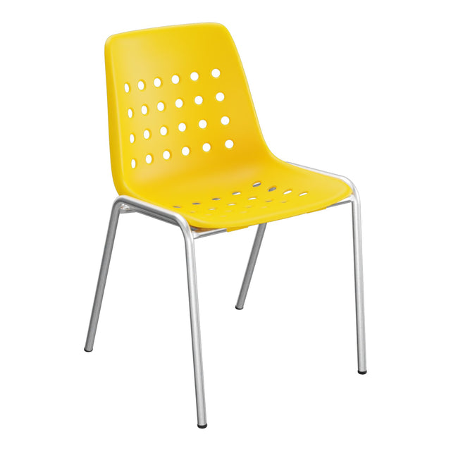 Schaffner Bermuda Chaise empilable – Jaune 11 / Galvanisé à chaud 02