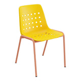 Schaffner Bermuda Chaise empilable – Jaune 11 / Terracotta 84