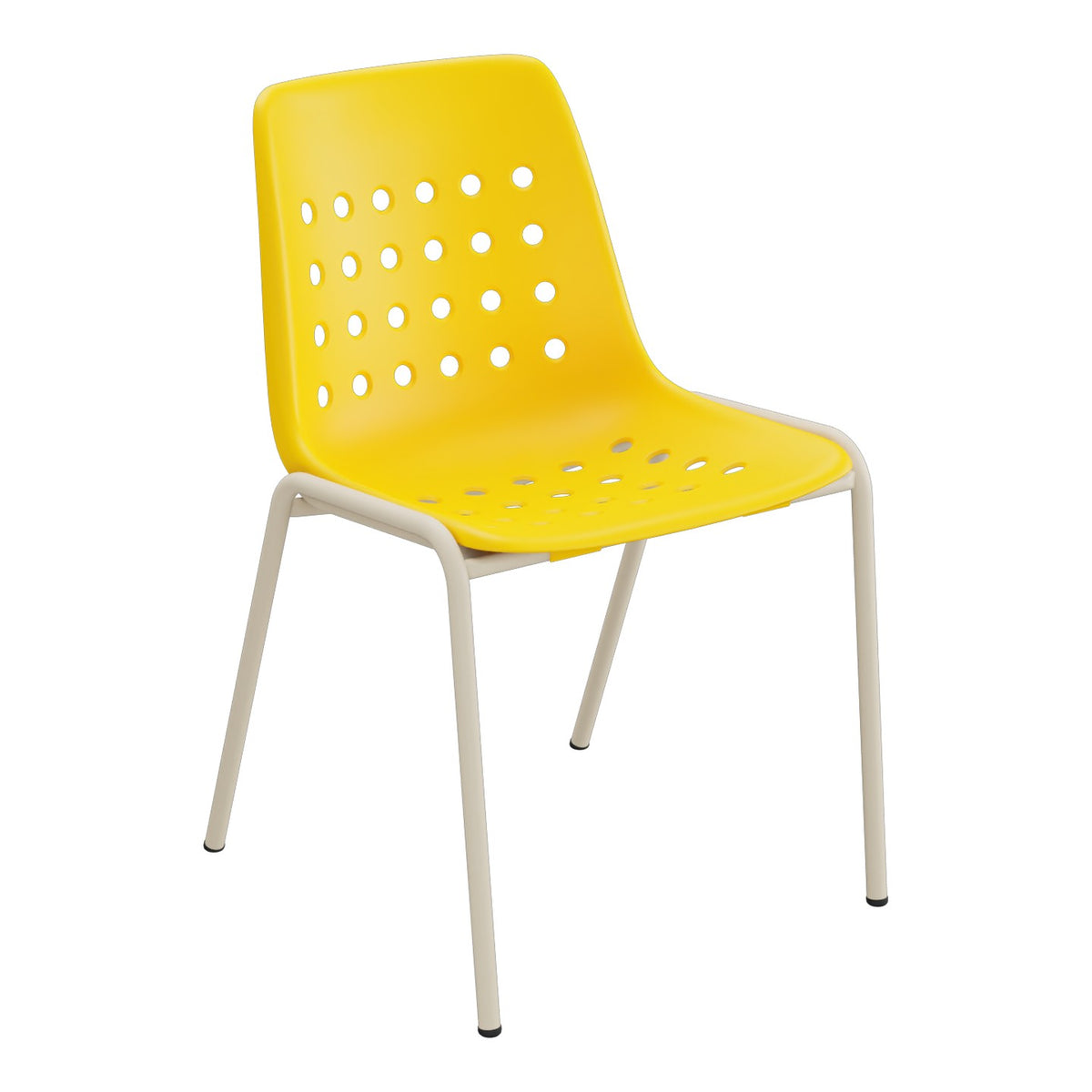 Schaffner Bermuda Chaise empilable – Jaune 11 / Champagne 85