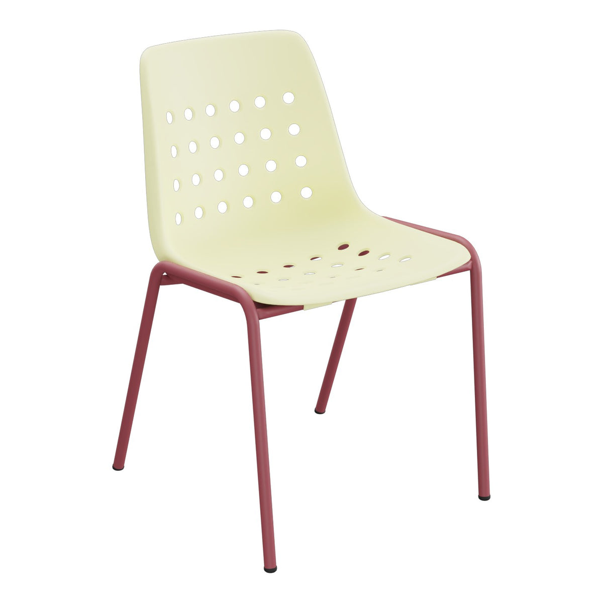 Schaffner Bermuda Chaise empilable – Jaune Buis 18 / Bordeaux 38