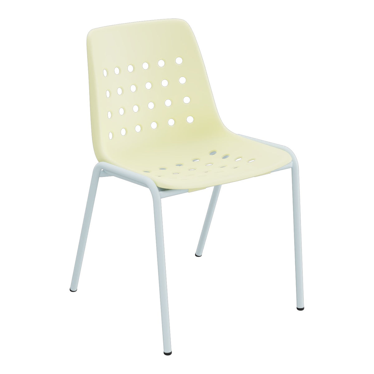Schaffner Bermuda Chaise empilable – Jaune Buis 18 / Bleu Pastel 51