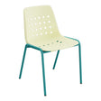 Schaffner Bermuda Chaise empilable – Jaune Buis 18 / Bleu Kali 56