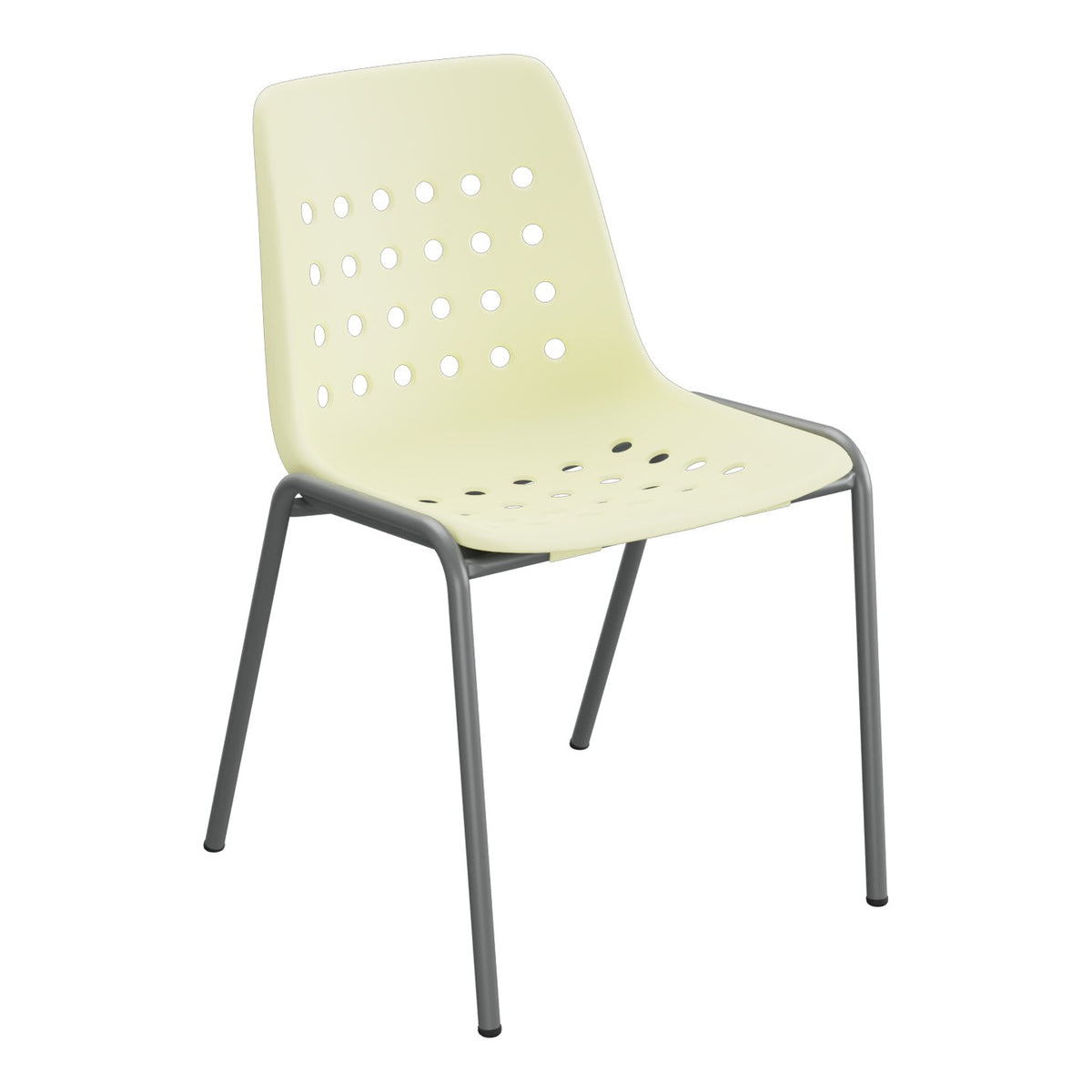 Schaffner Bermuda Chaise empilable – Jaune Buis 18 / Graphite 73