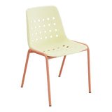 Schaffner Bermuda Chaise empilable – Jaune Buis 18 / Terracotta 84