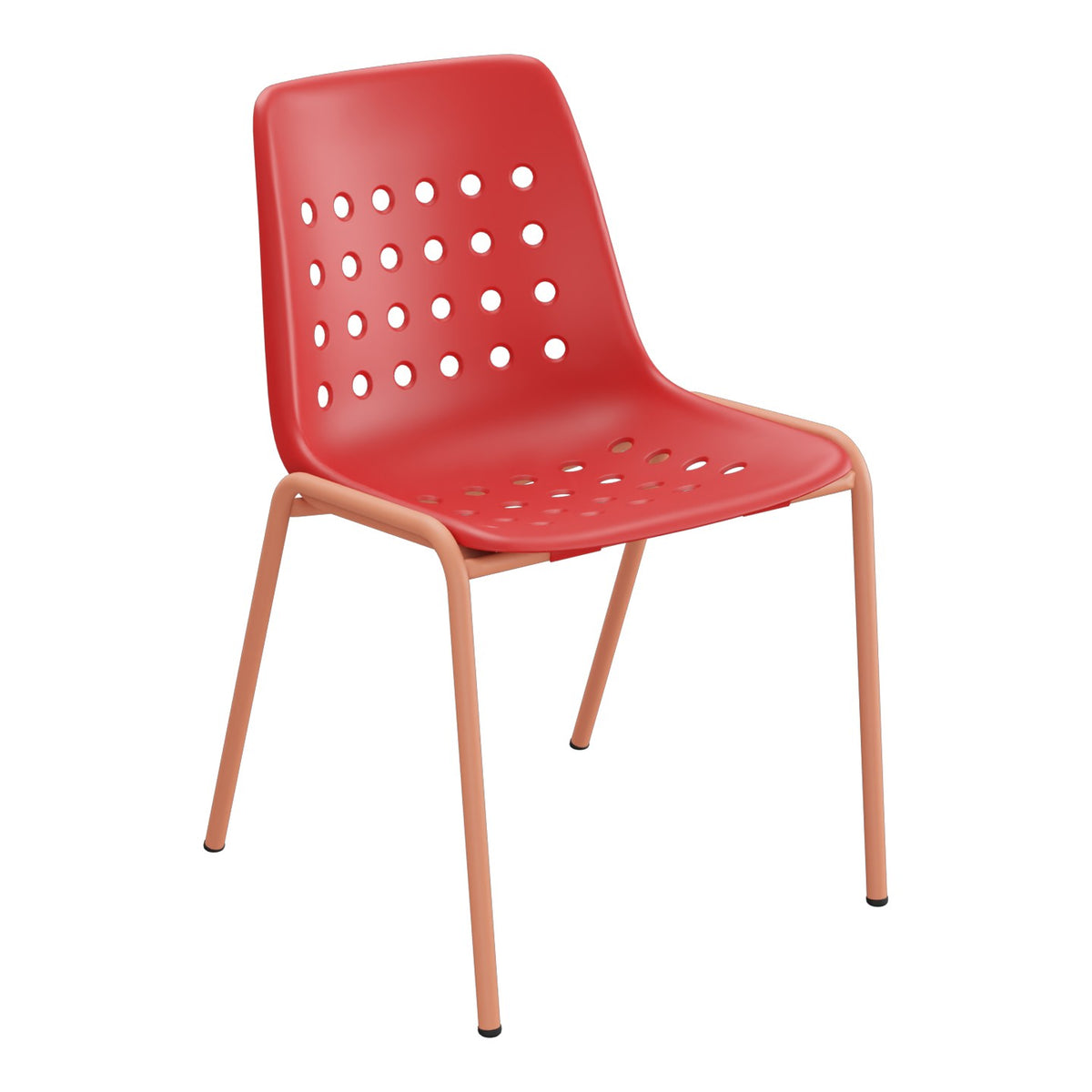 Schaffner Bermuda Chaise empilable – Rouge 30 / Terracotta 84