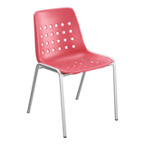 Schaffner Bermuda Chaise empilable – Rouge Érable 33 / Galvanisé à chaud 02