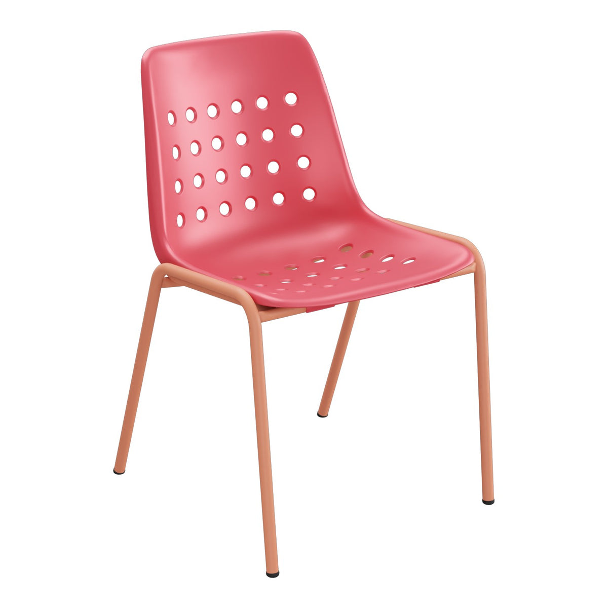 Schaffner Bermuda Chaise empilable – Rouge Érable 33 / Terracotta 84