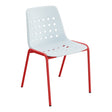 Schaffner Bermuda Chaise empilable – Bleu Pastel 51 / Rouge 30