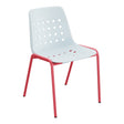 Schaffner Bermuda Chaise empilable – Bleu Pastel 51 / Rouge Érable 33