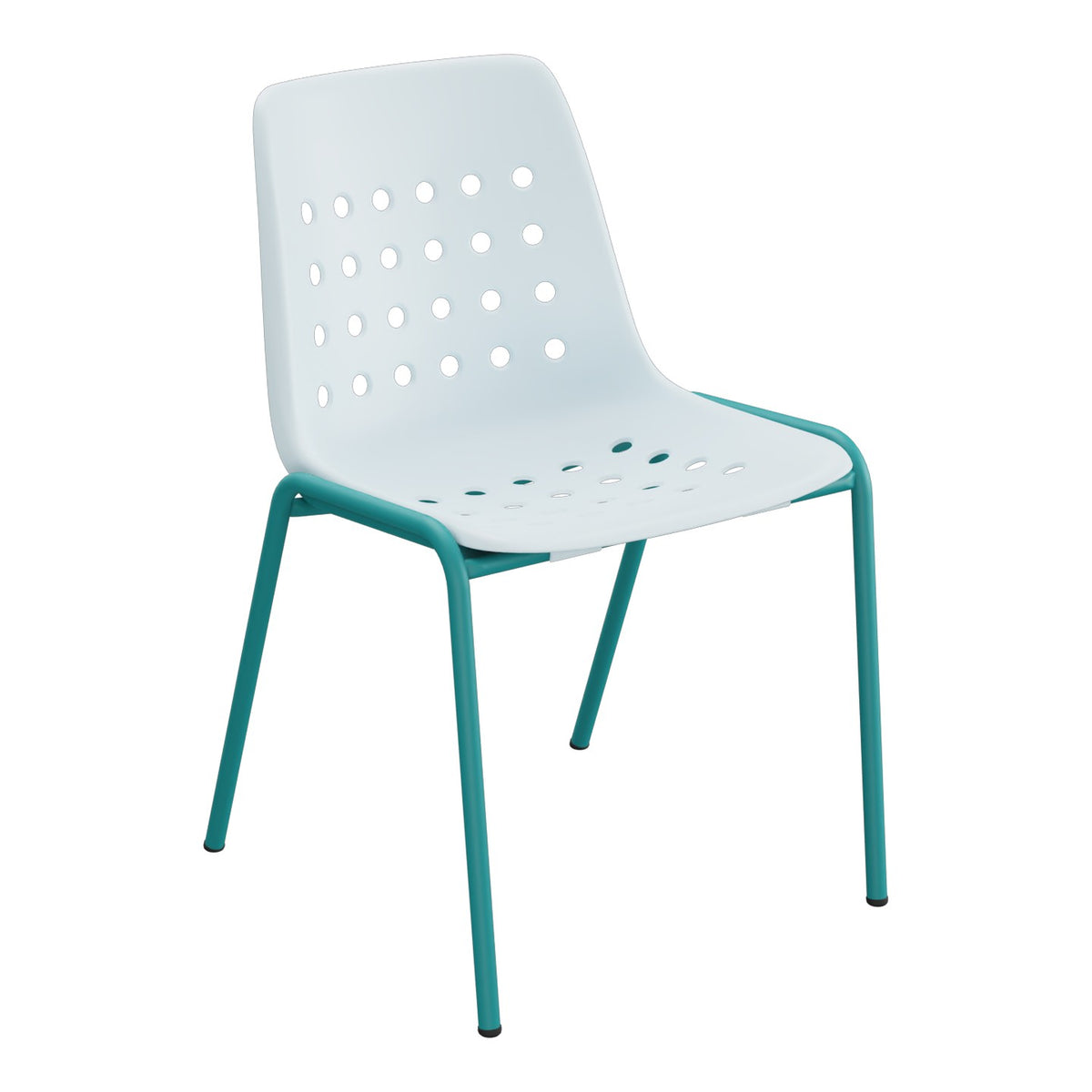 Schaffner Bermuda Chaise empilable – Bleu Pastel 51 / Bleu Kali 56