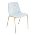 Schaffner Bermuda Chaise empilable – Bleu Pastel 51 / Marron Pastel 83